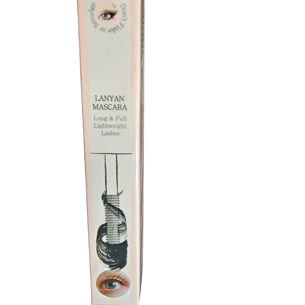 LANYAN Volumizing Washable Mascara Long Full Lightweight Bamboo Fiber Blk New